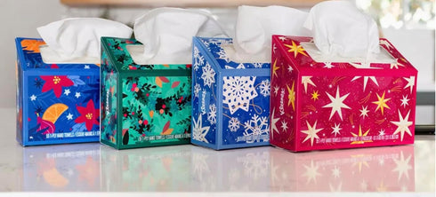 1 Kleenex White Disposable Hand Towels, Holiday Themed Box, Box (Designs May Vary)