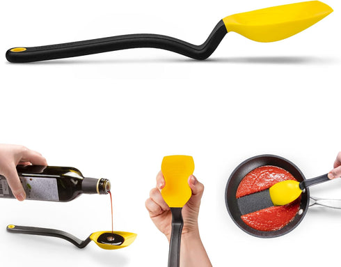 Dreamfarm Supoon Non-Stick Spoon - Sit-Up Silicone Scraping, Serving, Cooking, 11" Yellow