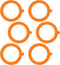 6 Pcs Airtight Rubber Seals Rings for Glass Jars, Leak-proof Silicone Replacement Gasket - 3.7 Inches (Orange)