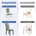 Zipcase 6 Pack Clear Dining Chair Covers/Slipcovers, Waterproof PVC Material, Set of 6