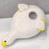 Fewile 1 Pack Shower,Bathroom,Bar,Kitchen,Counter Duck Ceramic Soap Dishes,Soap Holder with Drain,Soap Dish