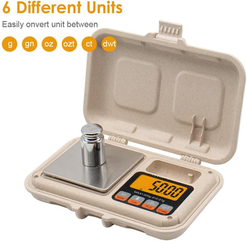 Gram Scale for Food,300g/0.01g Digital Weight Grams and Ounces,Mini Pocket Scale with LCD Display,Tare for Jewelry,Coins,Power,Herbs,Spices,Kitchen,Small(50g CAL Weight & Battery Included) by UNIWEIGH