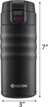 Kyocera 12oz Ceramic Coated Double Wall Vacuum Insulated Stainless Steel Travel Mug, Matt Black