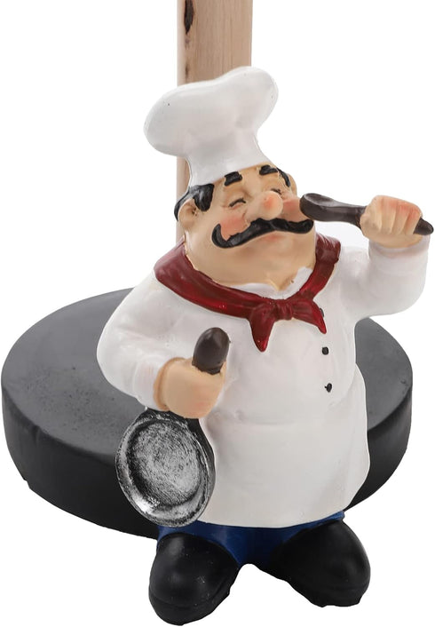 Countertop Suwimut Chef Style Paper Towel Holder, Resin Crafts Display Chef Figurines Creative Roll Paper Stand