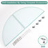 9.8" 9.8", 2 Pack Glass Corner Shower Shelves, Tempered Floating Glass Shelves Wall Mount, Shower Caddy Organizer