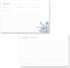 Blue Vintage Floral Recipe Cards - Set of 48