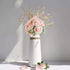 AmyHomie 25pcs Blush Pink Artificial Roses with Stem for DIY Wedding Bouquets, Centerpieces, Party Decorations