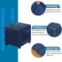 Lussenwert Velvet Ottoman Cover Square Stretch Square Ottoman Cover Thick Ottoman Slipcover Square Washable Storage