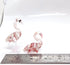 Hand Painted Flamingo Miniature Figurines Collectible Glass Art Bird Decor (2 Red White)