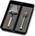 madesmart Utensil Tray-CARBON COLLECTION 2 Compartments, Soft-Grip Lining & Non-Slip Feet & BPA-Free, Small by madesmart