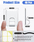 LZC 40 Pack Hooks for Outdoor String Lights Clips: Large Clear Rectangle Outdoor Light Clips Waterproof Adhesive Strips