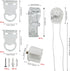 2 Set Roller Shade Accessory Set, Roller Blinds Connector Shades Clutch for 1.1"(28mm) Tube Fitting Parts Repair Kit Complete with Child Safty P-Clips and Transparent Handle by Generic