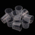 100 Pack 1oz/30ml Plastic Graduated Cups, Transparent Scale Cups with 50 Pack Wooden Stirring Sticks