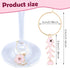 Hicarer 31 Pieces Wine Glass Charms Set Including 31 Mixed Enamel Champagne Stem Glass Charms and 31 Golden Rings for