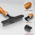 Hand Held Carpet Rake for Matted Carpet, Portable Shag Rug Rake, 6.0 x 4.3 inches, Black