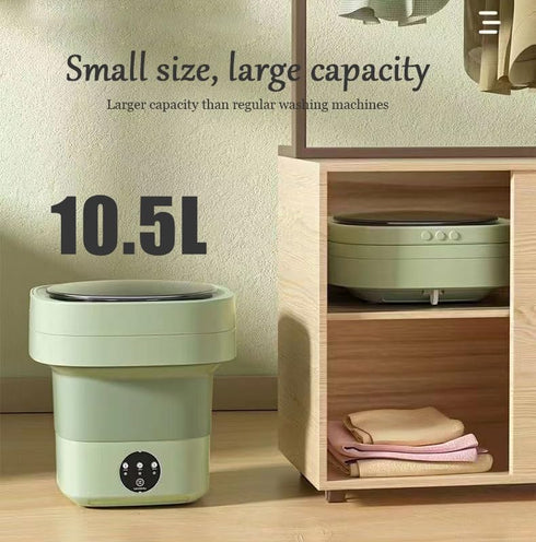 Updated Model Portable Washing Machine, Mini Foldable Washer 10L Capacity for Baby Clothes, Travel