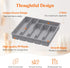 Lifewit Silverware Drawer Organizer Tray, Plastic Cutlery Storage for Kitchen Drawer, 6 Compartment Flatware and