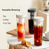 Giombrewsia Cold Brew Coffee Tumbler, Portable Travel Lid, 35oz/1L Capacity, PP Material with 350-Mesh Filter