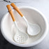 Ceramics Ladle Spoon Set of 2, Large Soup Ladle with Skimmer Slotted Spoons for Cooking and Serving