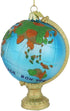 Kurt Adler Noble Gems Globe with Airplane Christmas Ornament