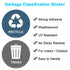Wisdompro Recycle Sticker for Trash Can, 8 Pack of 3 Inch Round Self Adhesive Stickers for Indoor & Outdoor Use