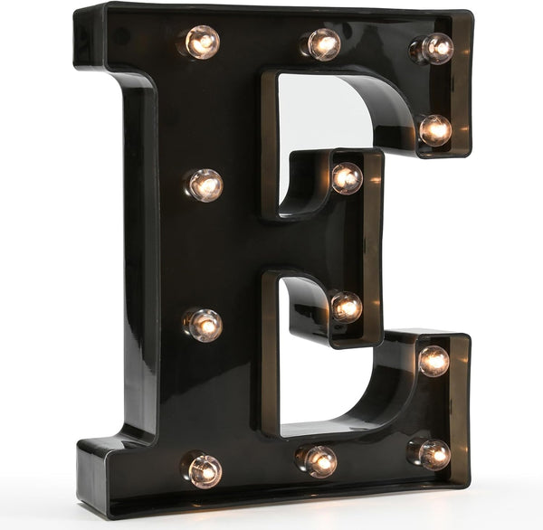 OYCBUZO Light Up Black Alphabet Marquee Letters Sign, LED Marquee Number Lights for Home Bar Christmas Decoration