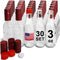 CROSS HOMES 3oz Hot Sauce Bottles, Empty Clear Glass Woozy Bottles with Shrink Capsules,