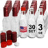 CROSS HOMES 3oz Hot Sauce Bottles, Empty Clear Glass Woozy Bottles with Shrink Capsules,