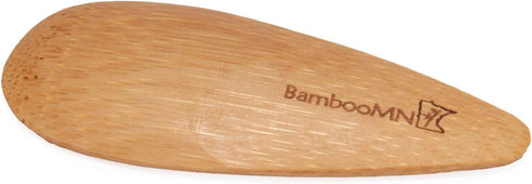 BambooMN Small Solid Bamboo Oval Scoop, 4", 30pcs