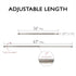 Design House Classic Adjustable Shower Rod, Polished Chrome, 36 to 63-inch, Model 561019