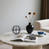 DreamsEden Modern Geometric Sculptures Set - 6" Black Metal Sphere & Cube, Minimalist Tabletop Centerpiece