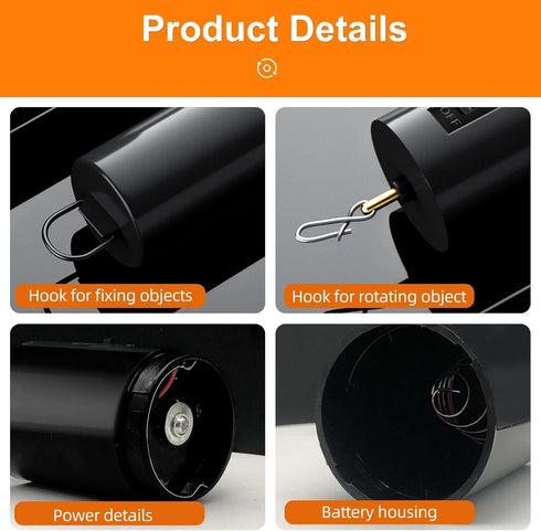 Wind Spinner Motor, Battery Operated Hanging Display Motor, 20 RPM Rotating Motor for Yard Decor