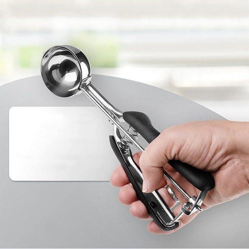 Cookie Scoop, 18/8 Stainless Steel Cookie Scooper, 3Tbsp Cookie Dough Scoop, Ice Cream Scooper with Trigger