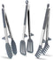 Tongs for Cooking, 12" Kitchen Tongs with Silicone Tips - Food Grade Serving Tongs Set of 3, Grey