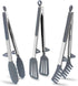 Tongs for Cooking, 12" Kitchen Tongs with Silicone Tips - Food Grade Serving Tongs Set of 3, Grey