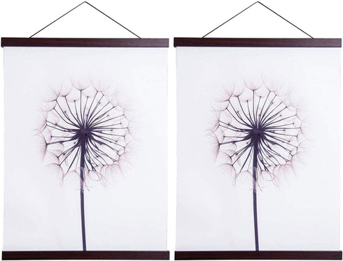 2 Pack Magnetic Poster Hanger Frame, 20x28 20x30 20x26 Light Wood Wooden