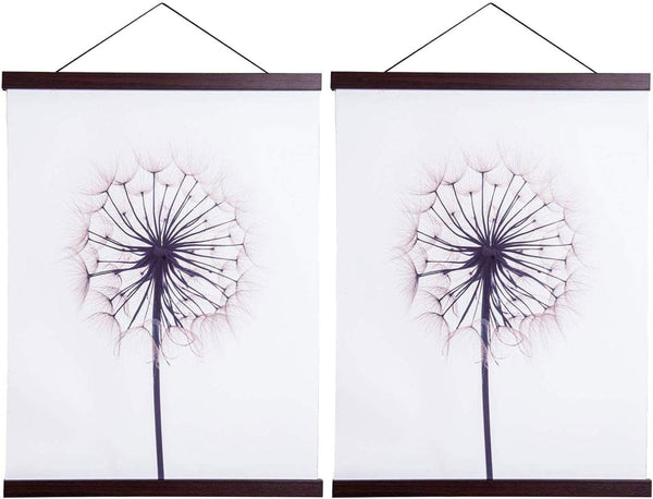 2 Pack Magnetic Poster Hanger Frame, 20x28 20x30 20x26 Light Wood Wooden