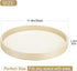 12" GORESE Gold Decorative Coffee Table Tray, PU Leather Round Trays for Home Decor, Table Centerpiece for Living Room