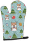 Caroline's Treasures BB5014OVMT Christmas Shiba Inu Oven Mitt, Heat Resistant for Hot Pans and Baking