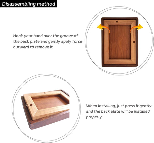 8x10 6x8 8 10 Picture Frame Wood With Glass, With Mat, Natural Solid by Walnut Picture Frame, For Wall or Tabletop