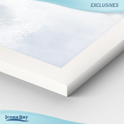 Icona Bay 11x14 White Picture Frame, Sturdy Wood Composite, Sleek Design, Wall Mount Only, Exclusives Collection
