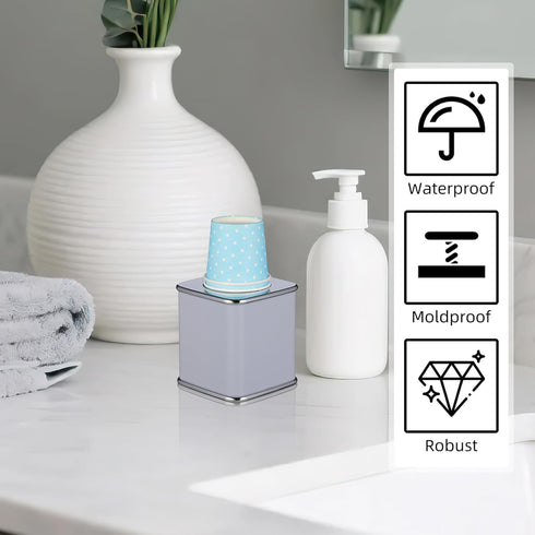 3oz 10 Countertops DOITOOL Bathroom Cup Dispenser, Dixie Cup Dispenser with Paper Cups, Dust-Proof Disposable Paper