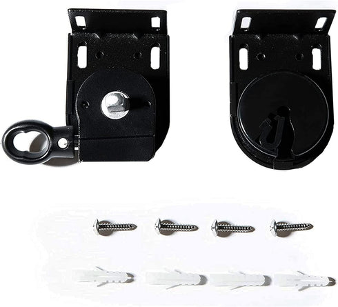 Crodless Bracket, Universal Replacement Installation Accessories for Indoor/Outdoor Sunshade and Roller Blinds, Black