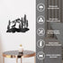 WADORN Metal Wolves Wall Art Decor, Black Iron Natural Scenery Wall Hanging Decor for Living Room Bedroom
