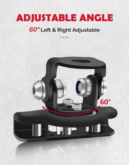 Led Hood Light Mounts - Universal Light Bar Mounting Brackets, Black Stainless Steel Clamp