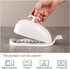 DOWAN Porcelain Butter Dish With Cutting Measuring Line, Large Whale Butter Dish with Cover of Non-slip Design, Ceramic