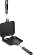 Elsjoy Non-Stick Hot Sandwich Panini Maker with Handle, Aluminum Double Sided Frying Pan, Detachable Grilled Sandwich