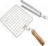 Steel Roasting Net with Tong, Stainless Steel Wire Roaster, Cooking Rack for Chicken, Roti, Papad, Chapati