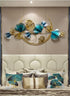 Throw Pillow Cover Green Plant Leaves, 18 x 18 Inch Teal Cushion Cover, Set of 2 Turquoise Ginkgo Leaf Case