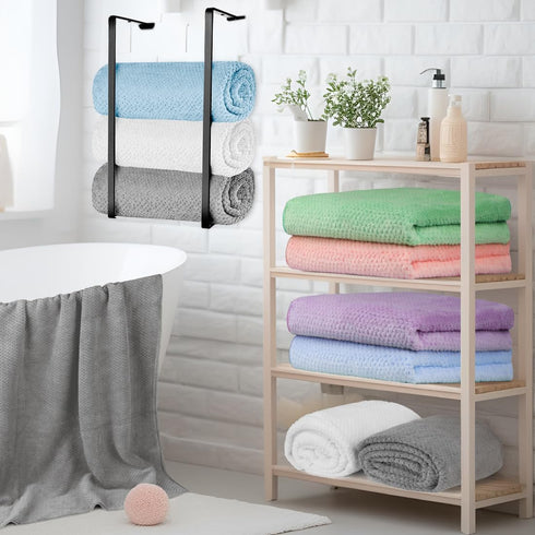 6 Pack Set, (24 48 Inches) HOMEXCEL Bath Towel x Microfiber Ultra Soft Highly Absorbent Bath Towels, Lightweight
